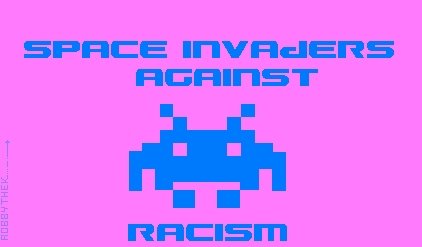 space invaders against racism